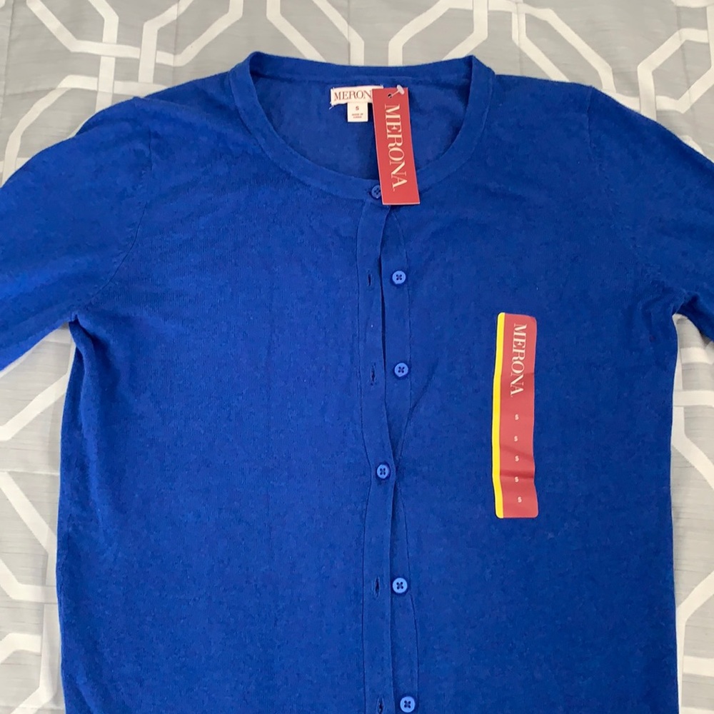 Merona Royal blue cardigan size small
